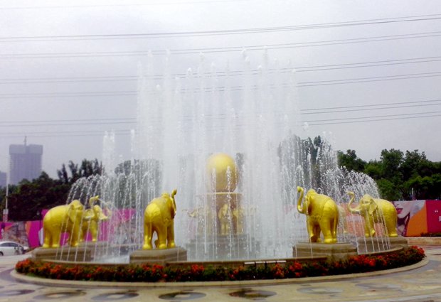 萝岗大壮国际广场喷泉